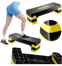 Stepper do aerobiku Standard 3- stopniowy czarno-żólty