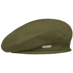 Czapka Baskijska Cotton by Seeberger, oliwkowy, One Size