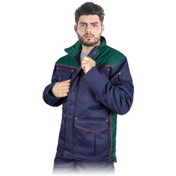 KURTKA OCHRONNA OCIEPLANA REIS BTO; GRANATOWO-ZIELONY (M)