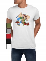 Koszulka T-Shirt Męska Z Nadrukiem Bajki Asterix Obelix