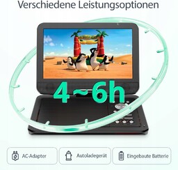 DVD Przenośne 10,5 LCD Yoton YD155 Usb Sd