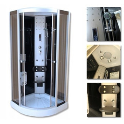 Kabina prysznicowa z hydromasażem niski brodzik 80x80 Sara