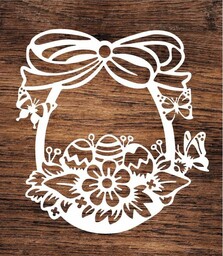 Wielkanocny koszyk- wycinanka z kartonu