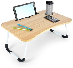 Stolik pod laptop i tablet śniadaniowy składany