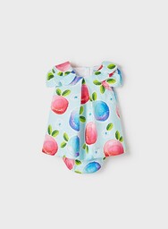 Sukienka lniana z nadrukiem Mayoral Roz: 74cm