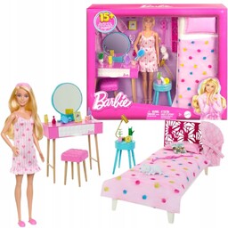 Barbie Zestaw Do Zabawy Sypialnia Z Lalką Mebelki