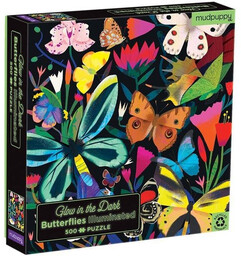 Motyle - świecące w ciemności puzzle 500 el