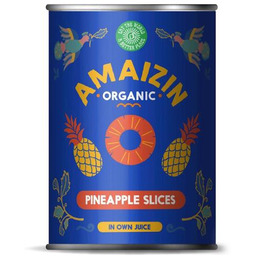 ANANAS PLASTRY W SOKU WŁASNYM BIO 400 g
