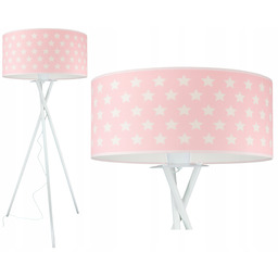 Lampa Podłogowa Dziecięca Różowe Gwiazdki Tripod Do Pokoju