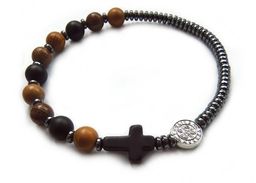 Różaniec bransoletka męska św. Benedykt 7926 [hb27]