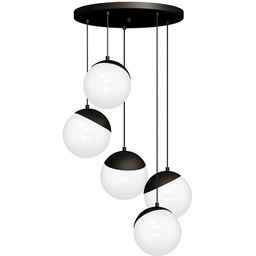 MILAGRO MLP8869 Lampa wisząca SFERA BLACK 5xE14