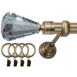 Karnisz 260 cm Pojedynczy 2,6 Modena Kryształ 25