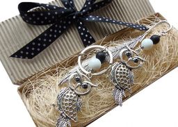 ZESTAW ZAKŁADKA DO KSIĄŻKI BRELOK SOWY NA PREZENT