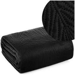 Narzuta 170 x 210 Pikowana Velvet Luiz4 Czarna