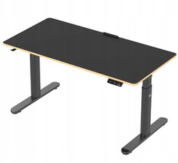 Biurko gamingowe Ultradesk Pulsar Czarne Elektryczna regulacja wysokości