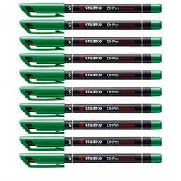 Stabilo, 10x Foliopis Ohpen Universal 0,4mm zielony