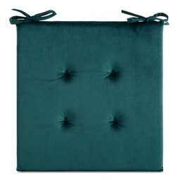 Eurofirany Poduszka siedzisko 40x40x3 Gaja na krzesło turkusowa