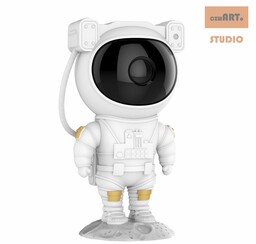 LAMPKA / PROJEKTOR LED ASTRONAUTA WHITE / BIAŁY