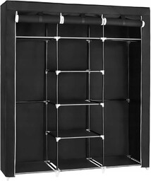 Garderoba modułowa 150cm czarna szafa Loft ubrania