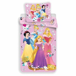 Jerry Fabrics Pościel bawełniana 140x200 Księżniczki 6763 Princess