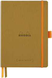 Notes Rhodia Rhodiarama Goalbook gold A5 - kropki