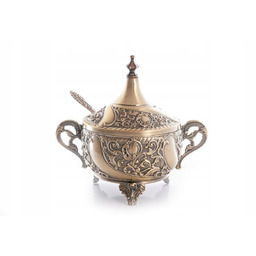 Cukiernica Łyżeczka Platerowana Zdobiona Metalowa