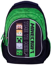 Plecak szkolny dla chłopca, Minecraft, zielony, Astra