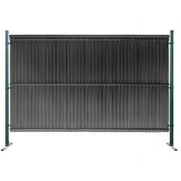 Listwy ogrodzeniowe pionowe wąskie 44-62mm 123x250cm RD05 Antracyt