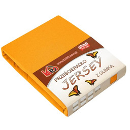 Prześcieradło jersey z gumką 120x200 pomarańczowe P50-120 grube