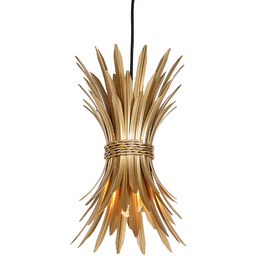 QAZQA Lampa wisząca w stylu art deco złota