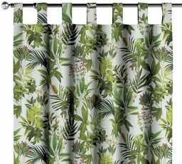 Zasłona na szelkach 1 szt., zielono-czerwona roślinność