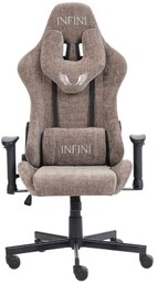 Fotel Gamingowy z tkaniny INFINI Luxor Light Brown