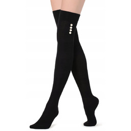 Zakolanówki damskie bawełna BAWEŁNIANE Calzedonia perły ozdobne ONE