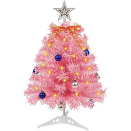 AGM 0,5 m mini różowa choinka, blat stołu