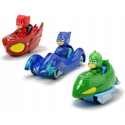 Pj Masks Zestaw 3 Pojazdów: Cat-Car, Owl-Glider, G