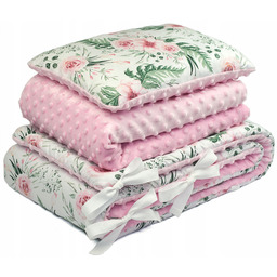 Ochraniacz Kocyk Kołderka Poduszka Minky Komplet