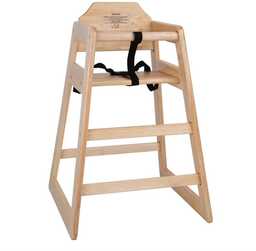 Bolero OUTLET -Drewniane krzesełko do karmienia o naturalnym