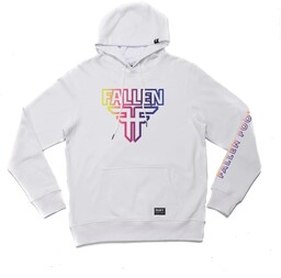 bluza FALLEN - Insignia Bold Hoodie White/Rainbow (WHITE