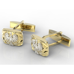 Spinki do mankietów z żółtego i białego złota