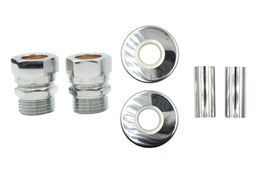 Zestaw maskujący rozety+tuleje+złączki GZ1/2 x Cu chrom Royal/Swing/Master/Elegant