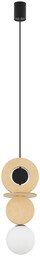 Lampa wisząca DROPS WOOD A 216,5cm G9 drewno/czarny