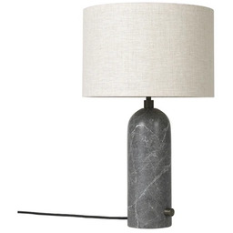GUBI - Gravity Lampa Stołowa Small Szary Marmur/Canvas