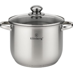 Duży Garnek Stalowy Gastronomiczny Kociołek Srebrny 32 CM