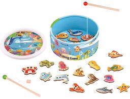 TookyToy Gra drewniana magnetyczna - ryby