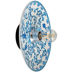 Lampa Ścienne Lucande, Faelira, ściemnialny, niebieski, salon, ceramika,