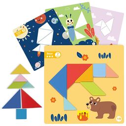 TookyToy Drewniany magnetyczny tangram