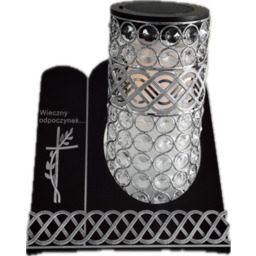 Znicz witraż VIP Premium solar SZKA11S 25 cm