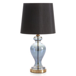 Eurofirany Lampa dekoracyjna 27x26x61 Emilio 01 czarna złota