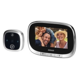 Orno OR-WIZ-1108 4,3" Nagrywanie Dzwonek Srebrny Wizjer