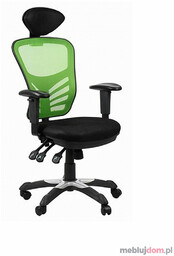 Fotel obrotowy SPRINT Siatka Sitplus Czarno-zielony